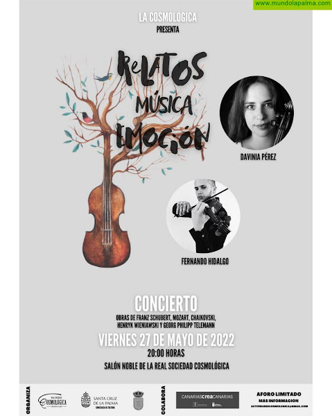 Los violinistas Davinia Pérez y Fernando Hidalgo ofrecen este viernes en la Cosmológica un concierto dedicado a Schubert, Mozart y Chaikovski