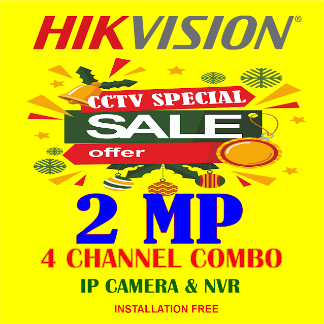 Hikvision 2 MP, 4 Channel Combo Offer IP Camera and NVR
