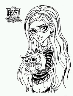 Monster High, Dibujos de Ghoulia para Pintar 