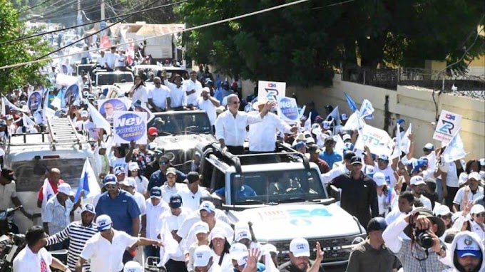 Abinader lidera caravanas en apoyo a los candidatos a alcaldes de la Línea Noroeste