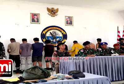 TNI AL Timika dan Personel Satgas Tangkap Pelaku Pencurian 34 Karung Konsentrat Freeport