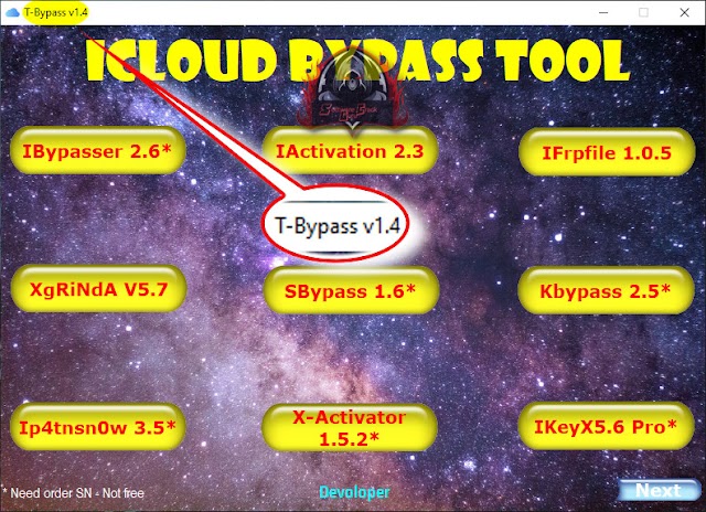 T-Bypass Tool v1.4 Free Download | Collection Bypass iCloud Tool