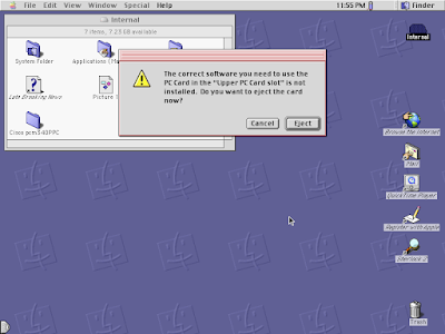 Screenshot showing error message