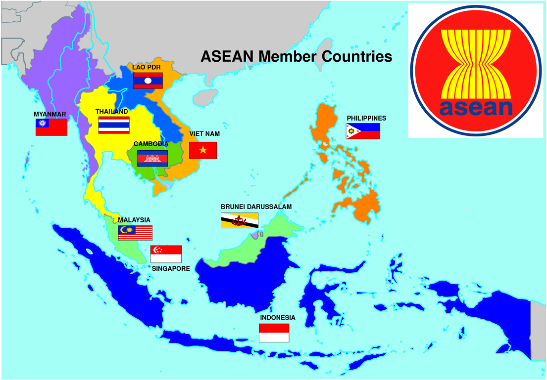 Profil 10 Negara  ASEAN  Beserta Ibukota Bendera Lambang 