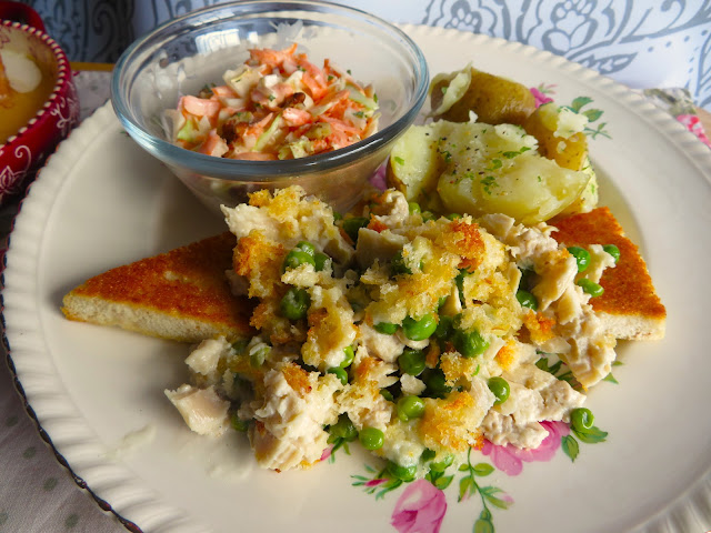 Scalloped Tuna & Peas