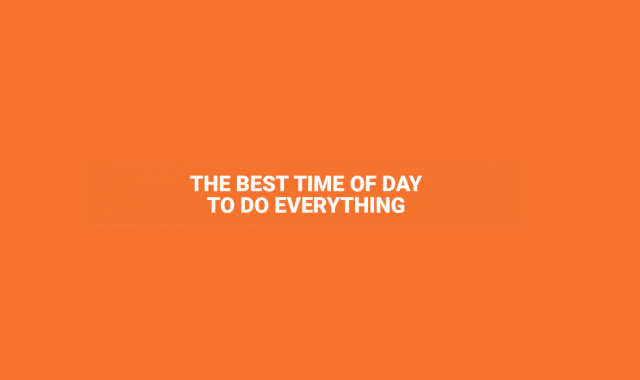 The right time to do different daily tasks 