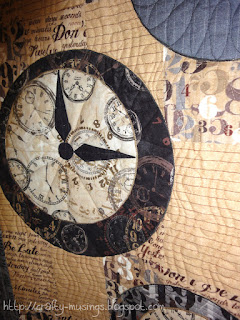 Watch the Clocks, yet more quilting detail