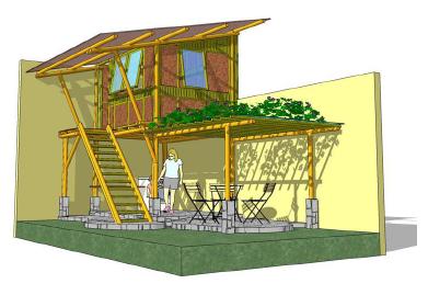 TEKNIK GAMBAR BANGUNAN: Design Rumah bambu tahan gempa