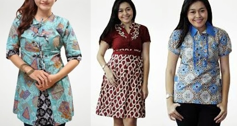 10 Model  Baju  Batik  Atasan  Untuk  Wanita  Gemuk  2019