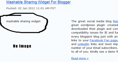 no image in Email feeds