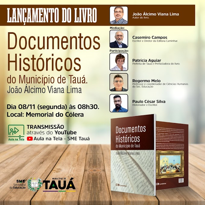 PROFESSOR DA UECE LANÇA SOBRE COM DOCUMENTOS HISTÓRICOS DO MUNICÍPIO DE TAUÁ