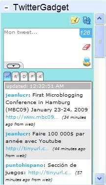 Un gadget Twitter dans Gmail