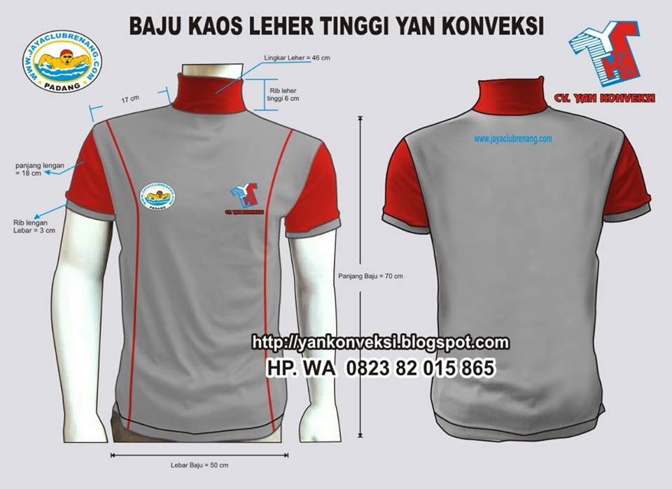 BAJU KAOS LEHER TINGGI