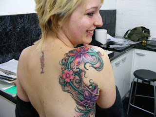Flower Full Color Tattoo Design