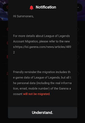 LoL Garena to Riot Account Migration