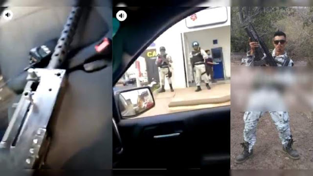 Con corrido de "El Ajedrez" frente a Militares Sicarios presumen ametralladoras y su líder patrulla con uniforma de la GN en Los Reyes, Michoacán