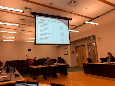 A slide of the larger items in Langley City's 2019 proposed capital budget