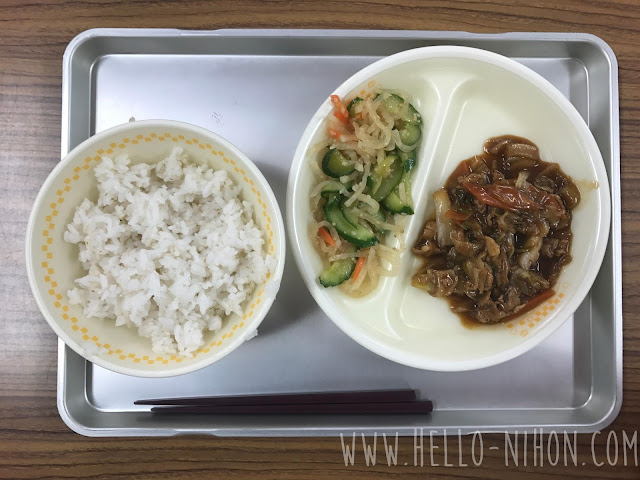 Japanese elementary school lunch