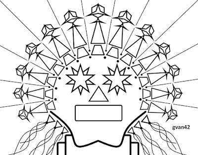 gvan42 - robot with a headdress - free coloring book by gvan42