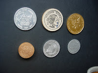 Vintage tokens and coins