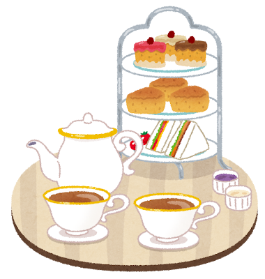 ティータイムのイラスト ケーキスタンドとティーセット かわいいフリー素材集 いらすとや ティータイムのイラスト ケーキスタンドとティーセット かわいいフリー素材集 いらすとや