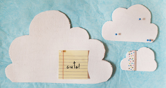 Vivid Please: DIY: How To Make A Cork Cloud Notice Board