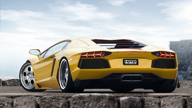 Download Wallpaper Yellow Lamborghini Aventador, Hd, 4k Images.