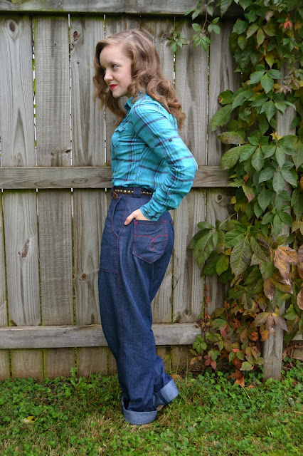 Flashback Summer:  Pumpkin Patch GYRAD and a New Pair of Jeans- 1940s, retro, sweater, outfit, vintage