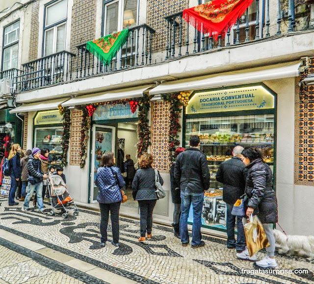 Confeitaria na Rua Augusta em Lisboa