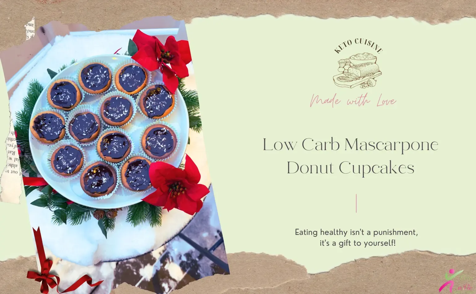 Delicious Low Carb Mascarpone Donut Cupcake - A keto-friendly delight embodying the flavors of donuts in a guilt-free, health-conscious treat.