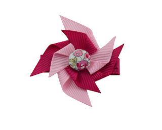 barrette fille moulin à vent et tissu liberty eloise