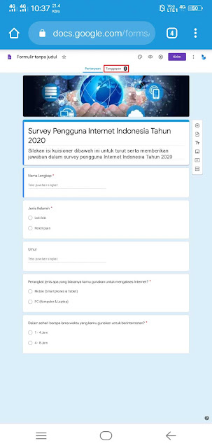 Cara Melihat Hasil Responden Google Form di HP