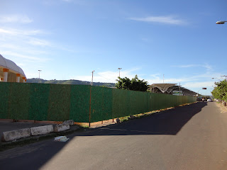 Área das obras da Praça do Marco Zero em Juazeiro do Norte.