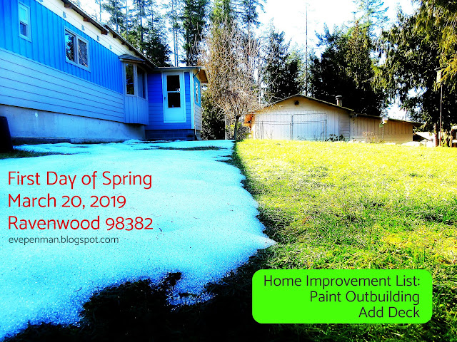 First Day of Spring 2019 at Ravenwood 98382, a fixer-upper rural rambler