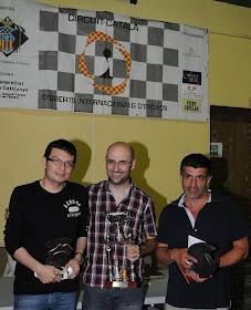 Los vencedores del Torneo Abierto Internacional de Ajedrez de La Pobla de Lillet 2012