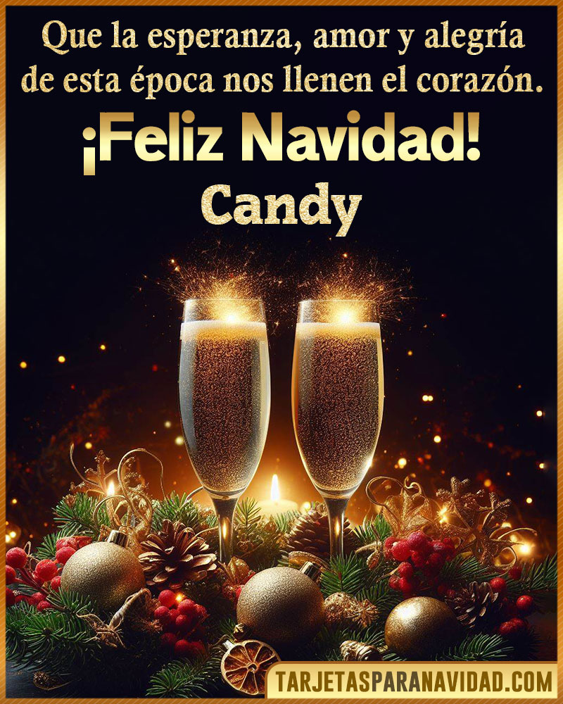 Tarjetitas de navidad para Candy