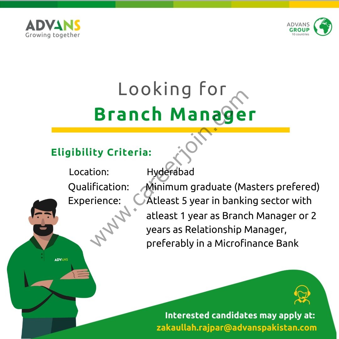 ADVANS Paksitan Microfinance Bank Ltd Jobs Sep 2021