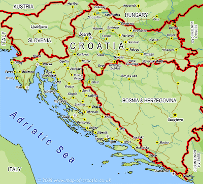 political map of serbia. bosnia croatia serbia map