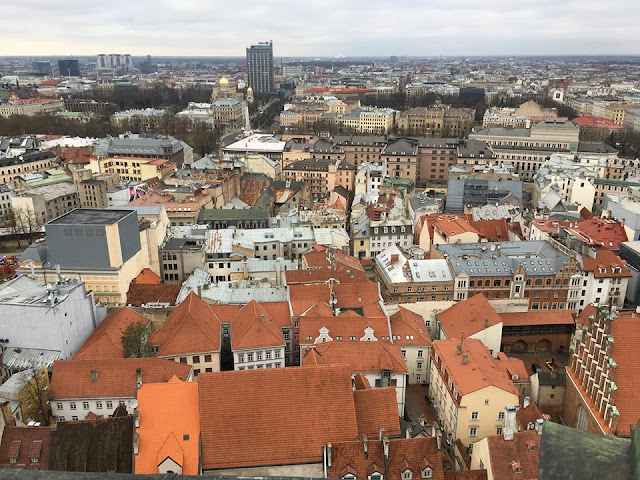 Riga, Latvia view from St Peters Church