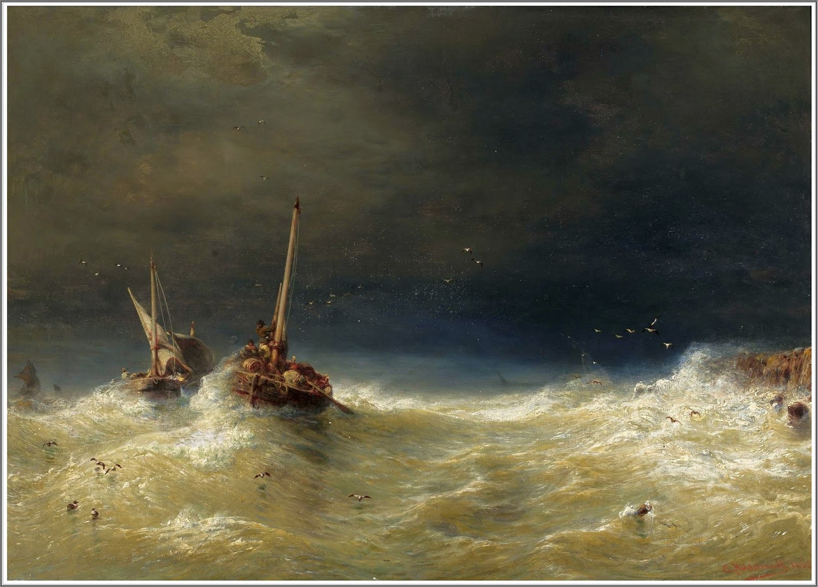 Le Prince Lointain Eduard Hildebrandt 1818 1869 Tempête