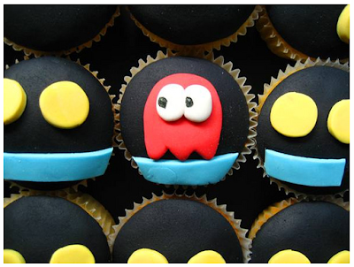 Wedding Cake Made From 80 Pac Man Cupcakes