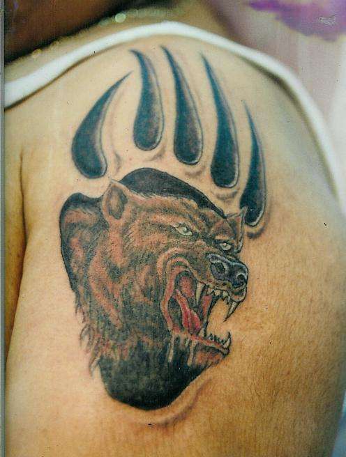 Sean Ohara - Grizzly Bear Cover Up. Tattoos bear tattoos Sean Ohara - Grizzly Bear Cover Up. Tattoos bear tattoos