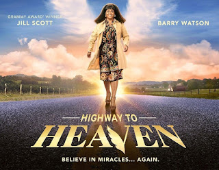 Cartel de la película de Highway to Heaven que muestra a la excepcional Jill Scott en portada como protagonista "angelical"