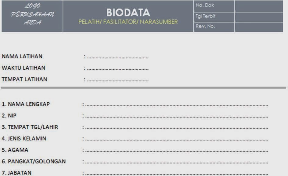 PT. Sistem Manajemen Utama: Paket Formulir Kosong (blank 