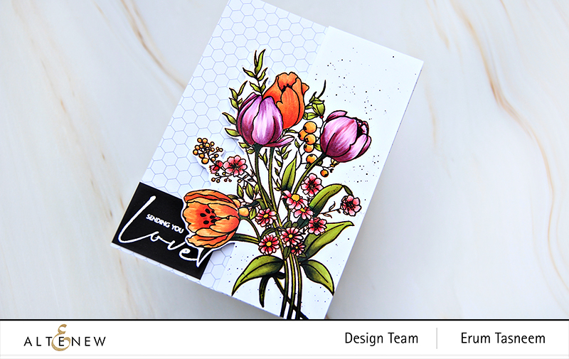 Altenew Paint-A-Flower: Tulips Outline Stamp Set + Artist Markers | Erum Tasneem | @pr0digy0