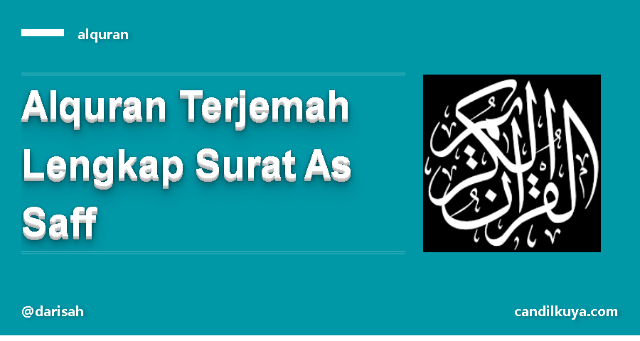 Alquran Terjemah Lengkap Surat As Saff