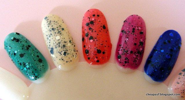 DIY cheap dupes for speckled nail polish