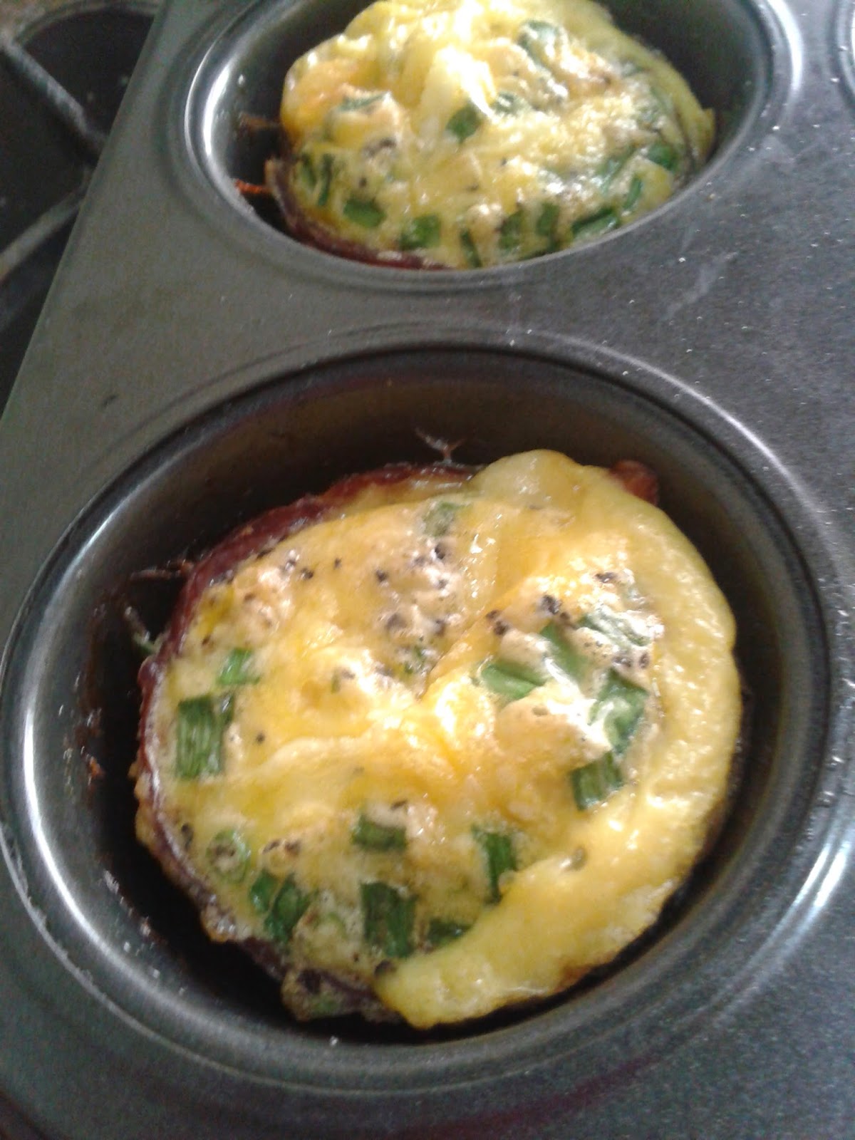 Baked Egg with Salami - Koleksi Resepi Atkins Lynn Mohd