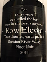 Row Eleven Wines 2011 Russian River Valley release of Pinot Noir