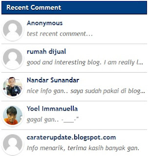 Cara Membuat Widget Recent Comment